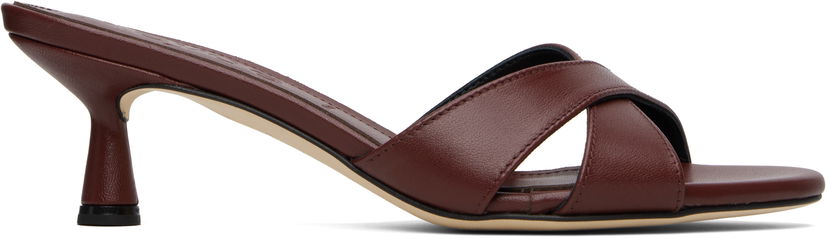 Tillbehör Aeyde Aeyde Vero Leather Mules Bourgogne | A11-HS-PRAR55ST164-SS25-955-007