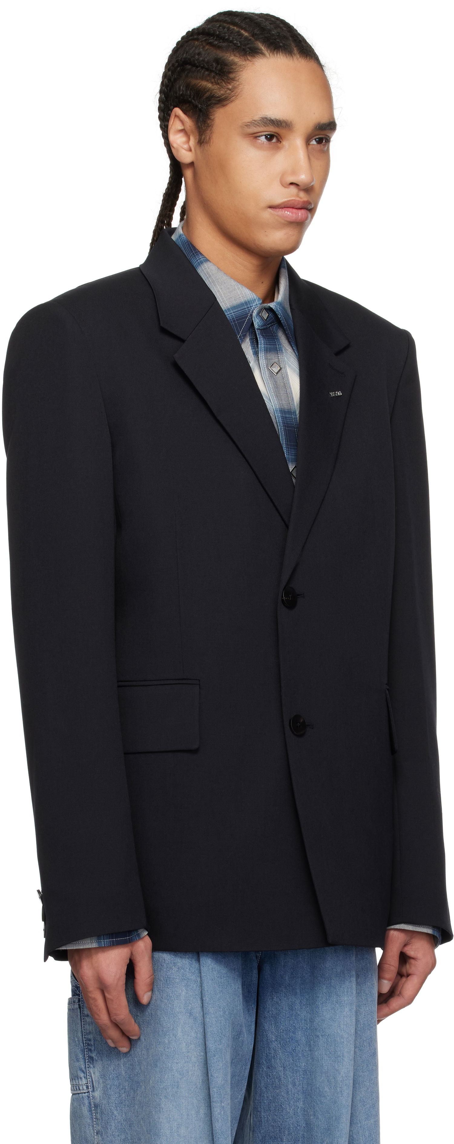 Jacka WOOYOUNGMI Wooyoungmi Single-Breasted Wool Blazer Svart | W251CJ01, 1