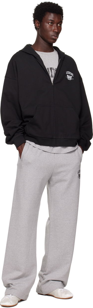 Sweatshirt We11done We11done Collegiate Zip-Up Hoodie Svart | WD-TJ2-25-846-U-BK, 3