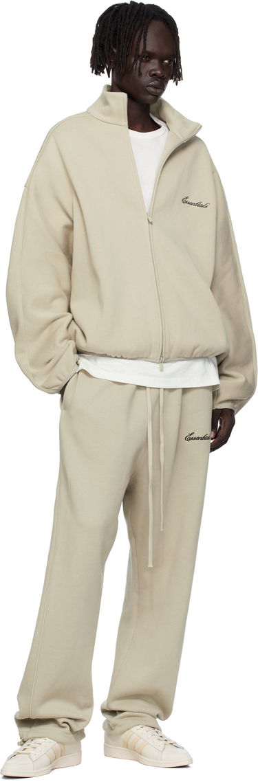 Jacka Fear of God Fear of God ESSENTIALS Modern Fit Fleece Track Jacket Beige | 202SP256896F, 3