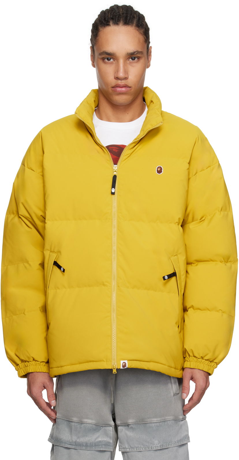 Pufferjacka BAPE One Point Down Jacket Gul | 001DNK701005M