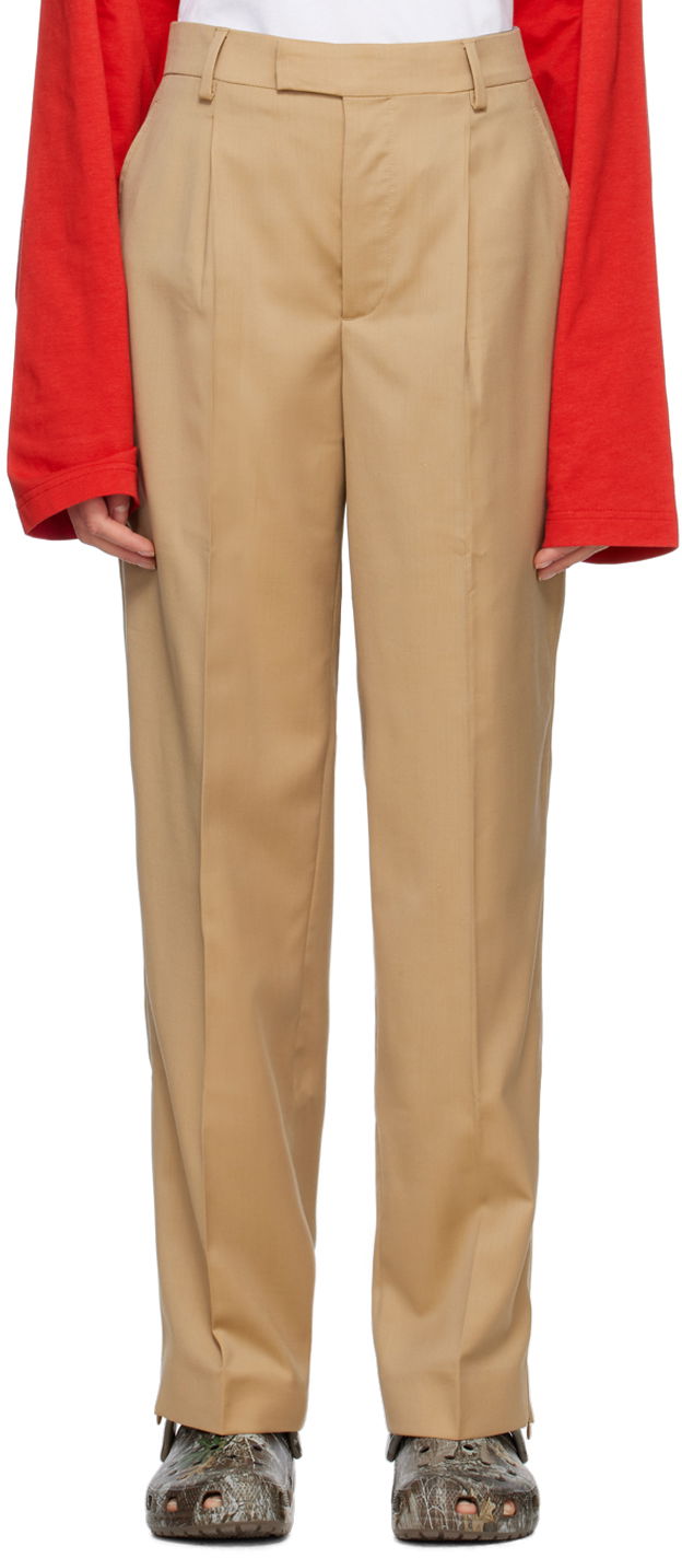 Byxor VETEMENTS VETEMENTS Tailored Trousers Beige | VL16PA140S
