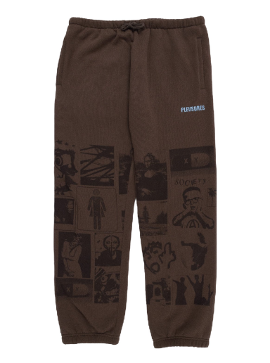 Träningsbyxor Pleasures Choices Sweatpants Brown Brun | P23SP041-BROWN