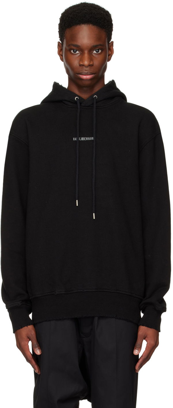 Sweatshirt Han Kjøbenhavn Han Kjobenhavn Distressed Hoodie Svart | M-131444