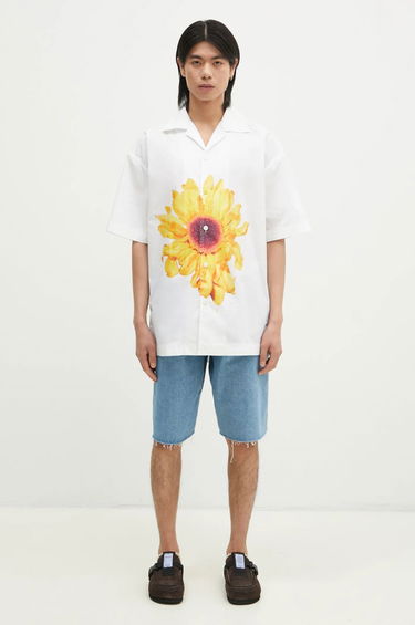 Skjorta JW Anderson JW Anderson Relaxed Short Sleeve Shirt with Sunflower Print Vit | SH0335.PG1667.001, 4