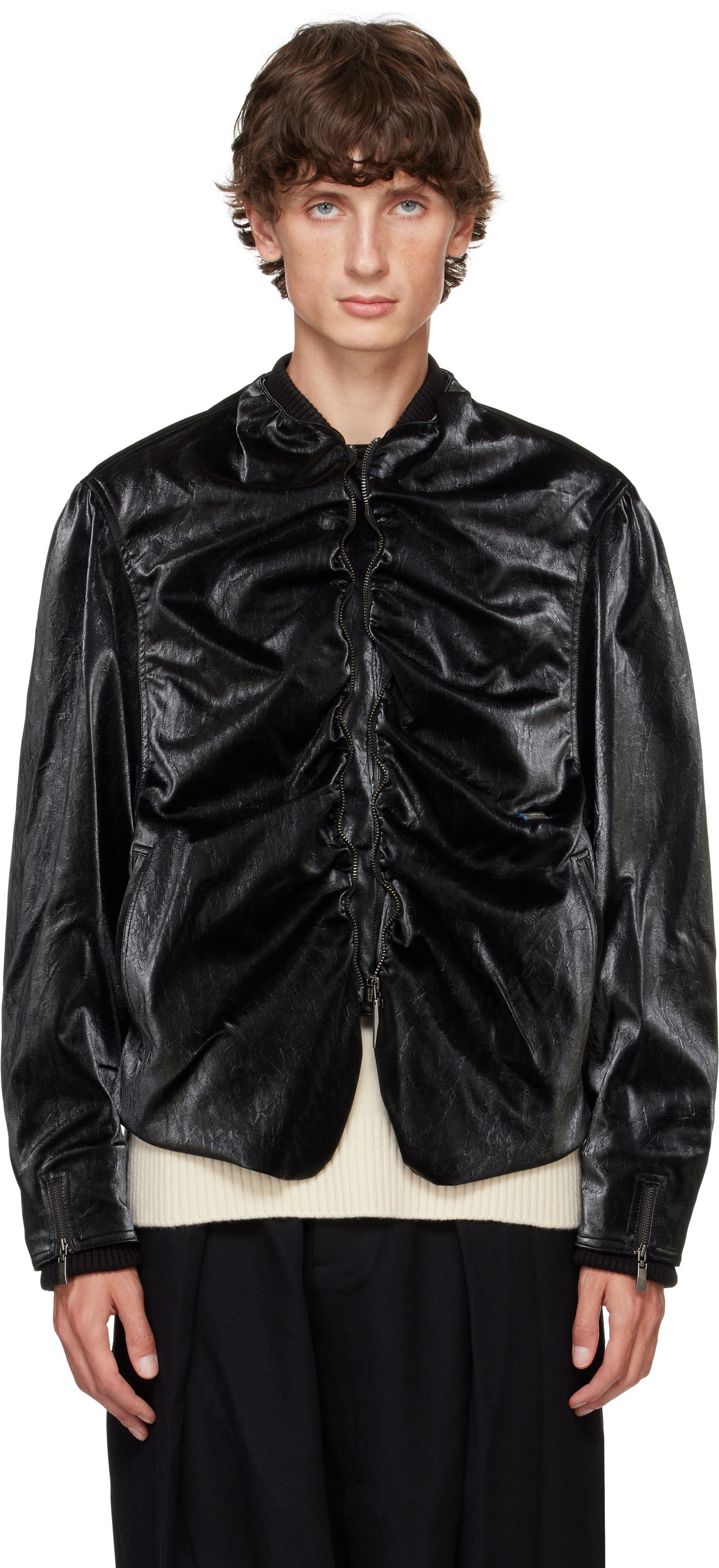 Bomberjacka ADER ERROR Faux-Leather Jacket Svart | BN01FWJK0701BK, 0