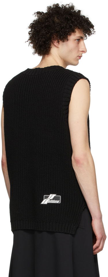 Sweater We11done We11done Knit Monster Vest Svart | WD-KV1-22-607-U-BK, 2