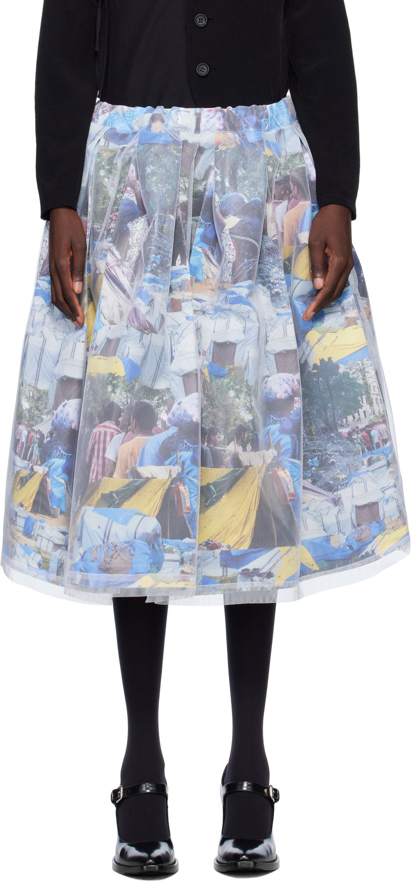 Kjol Comme des Garçons Comme des Garçons Tulle Midi Skirt Flerfärgad | GO-S014-S25
