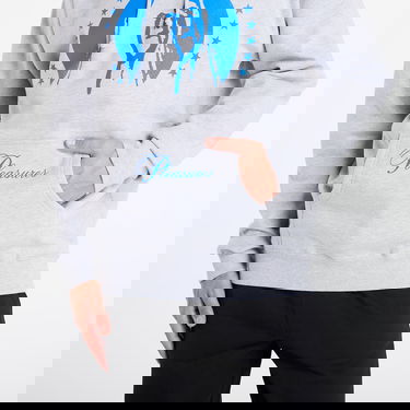 Sweatshirt Pleasures Sweatshirt Critic Hoodie Grå | P25F066-GREY, 1