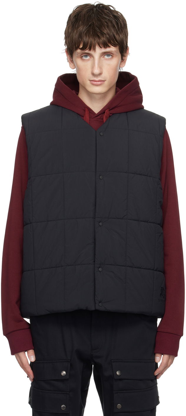 Väst Burberry Black Quilted Puffer Vest Svart | 8074275