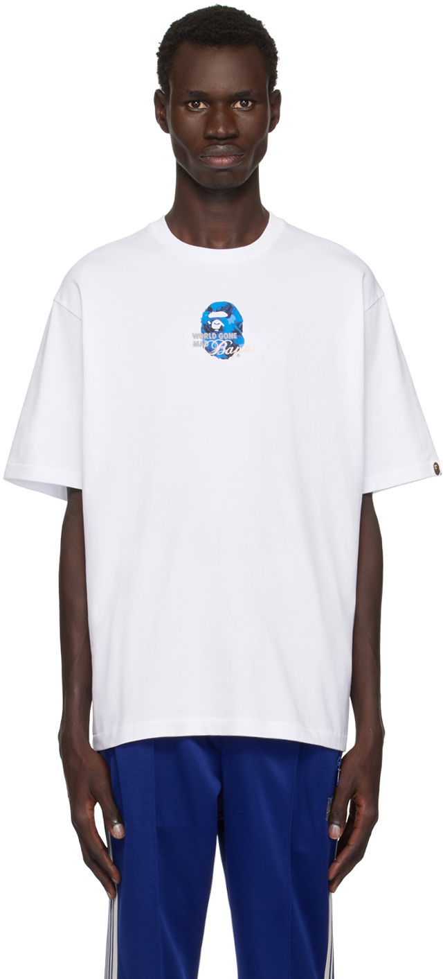 T-shirt BAPE Ape Head T-shirt Vit | 001TEK801328M