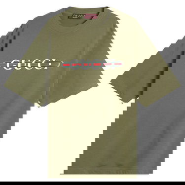 T-shirt Gucci Gucci Interlocking Logo Heavy Cotton T-Shirt, Size Large Grön | 798115-XJHDG-3450, 0