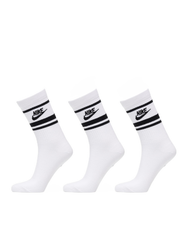 Underkläder och strumpor Nike Everyday Essential Crew Socks 3-Pack Vit | DX5089-103