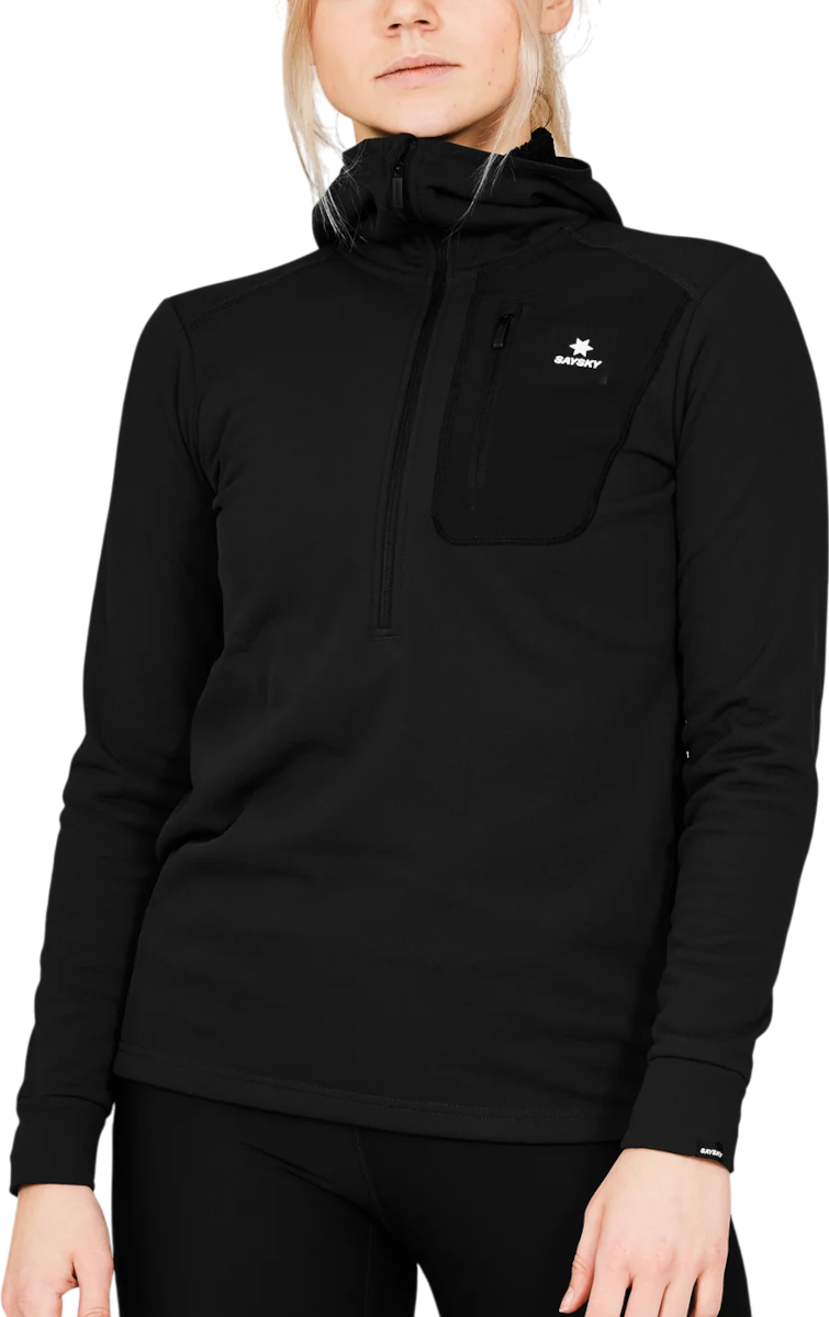 Sweatshirt Saysky Saysky Combat Half Zip Fleece Hoodie Svart | nwrho30c-901, 0