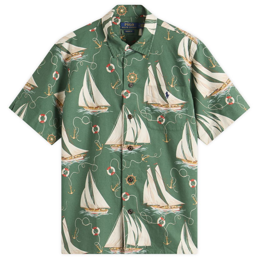 Skjorta Polo by Ralph Lauren Ralph Lauren Boat Print Vacation Shirt, Size Large Grön | 710971217-MUL