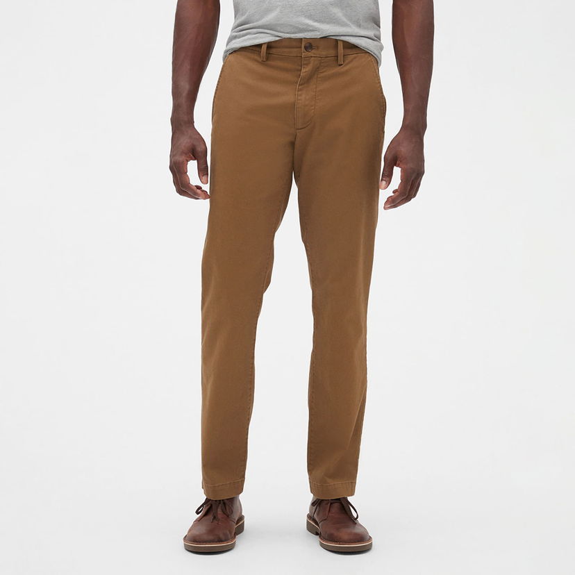 Byxor GAP Chino Straight Fit Pants Palomino Brown Global Brun | 500359-03
