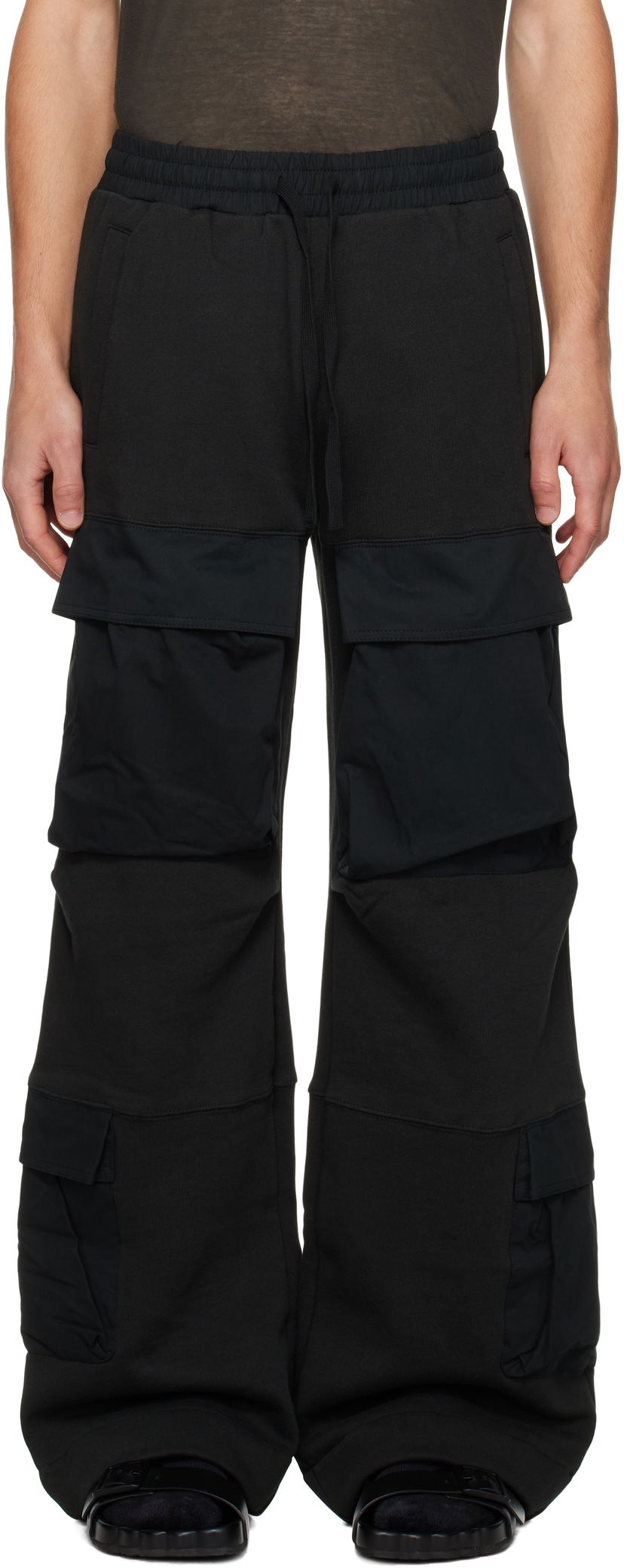 Cargo byxor Entire Studios Utility Cargo Pants Svart | ES2341SO