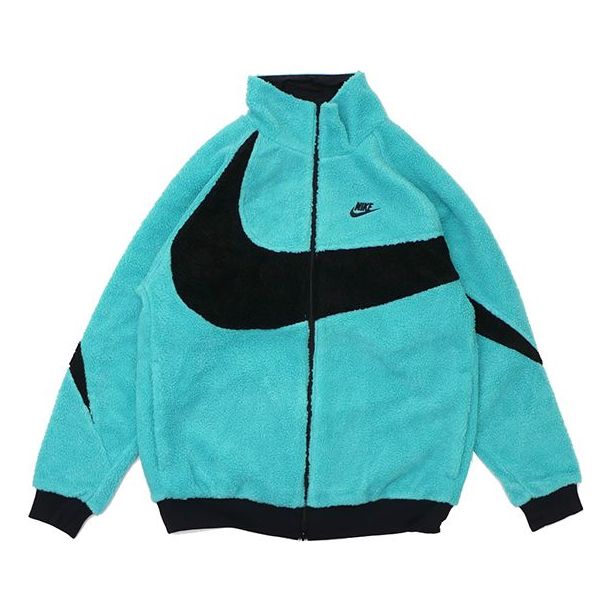 Bomberjacka Nike Reversible Boa Fleece Jacket Big Swoosh Turkos | BQ6546-301