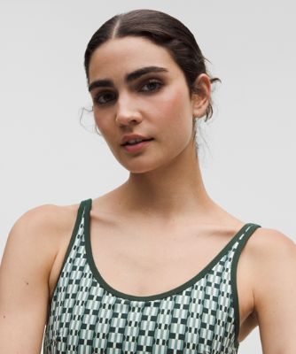 Träningsoverall lululemon Geometric Pattern Cropped Tank Top B/C Cups Medium Support & Tennis Skirt Set Grön | prod20002043, 9