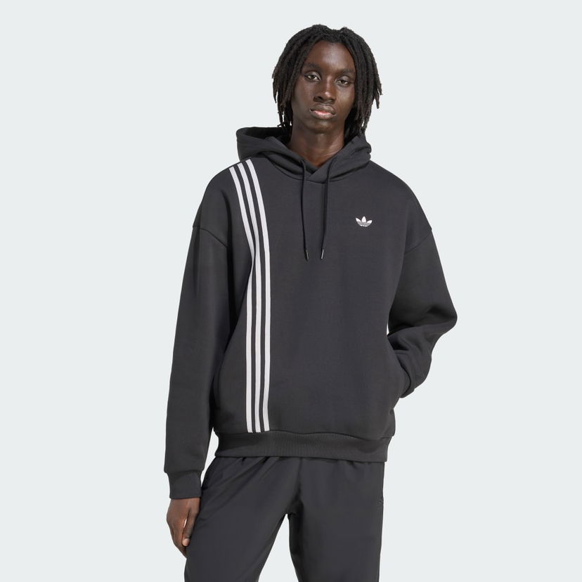 Sweatshirt adidas Performance Hoodie with Stripes Svart | JV9879