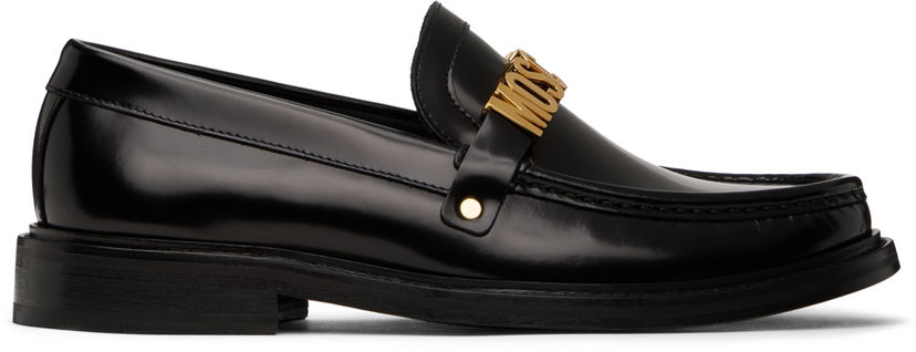 Kläder Moschino Moschino 'Moschino' College Loafers Svart | MB10113C1LGB0000