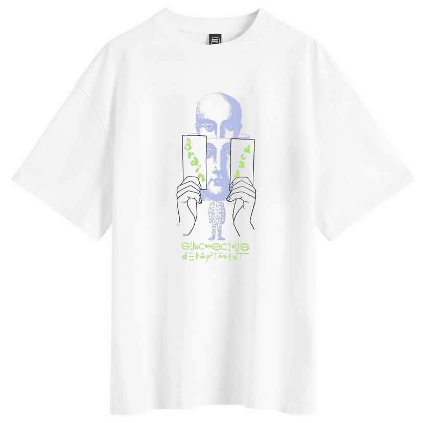 T-shirt Brain Dead Brain Dead Subconscious Department Graphic Tee Vit | BDP25TOO0044-WHT