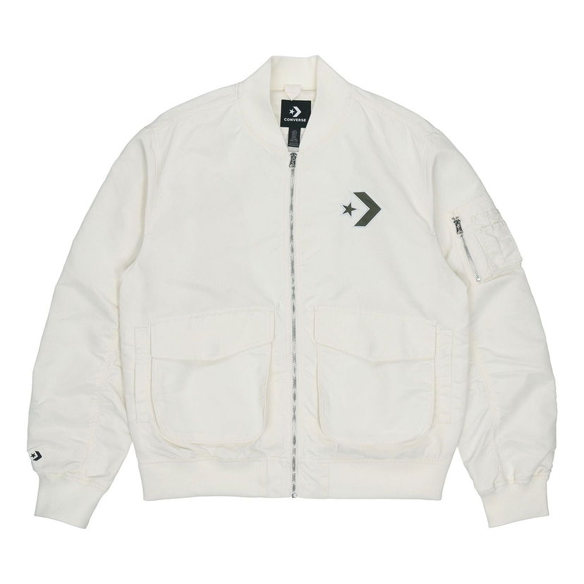 Bomberjacka Converse Converse Loose Retro Aviator Jacket Vit | 10024169-A01