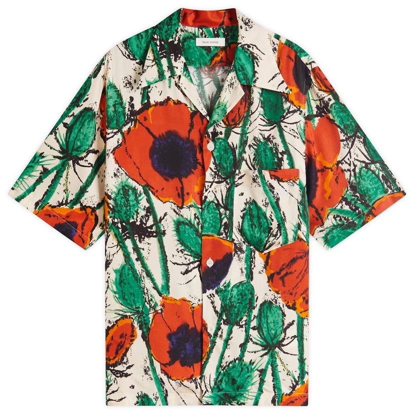 Skjorta Wales Bonner Wales Bonner Highlife Floral Print Bowling Shirt Flerfärgad | MS25SH08-VI05-0734