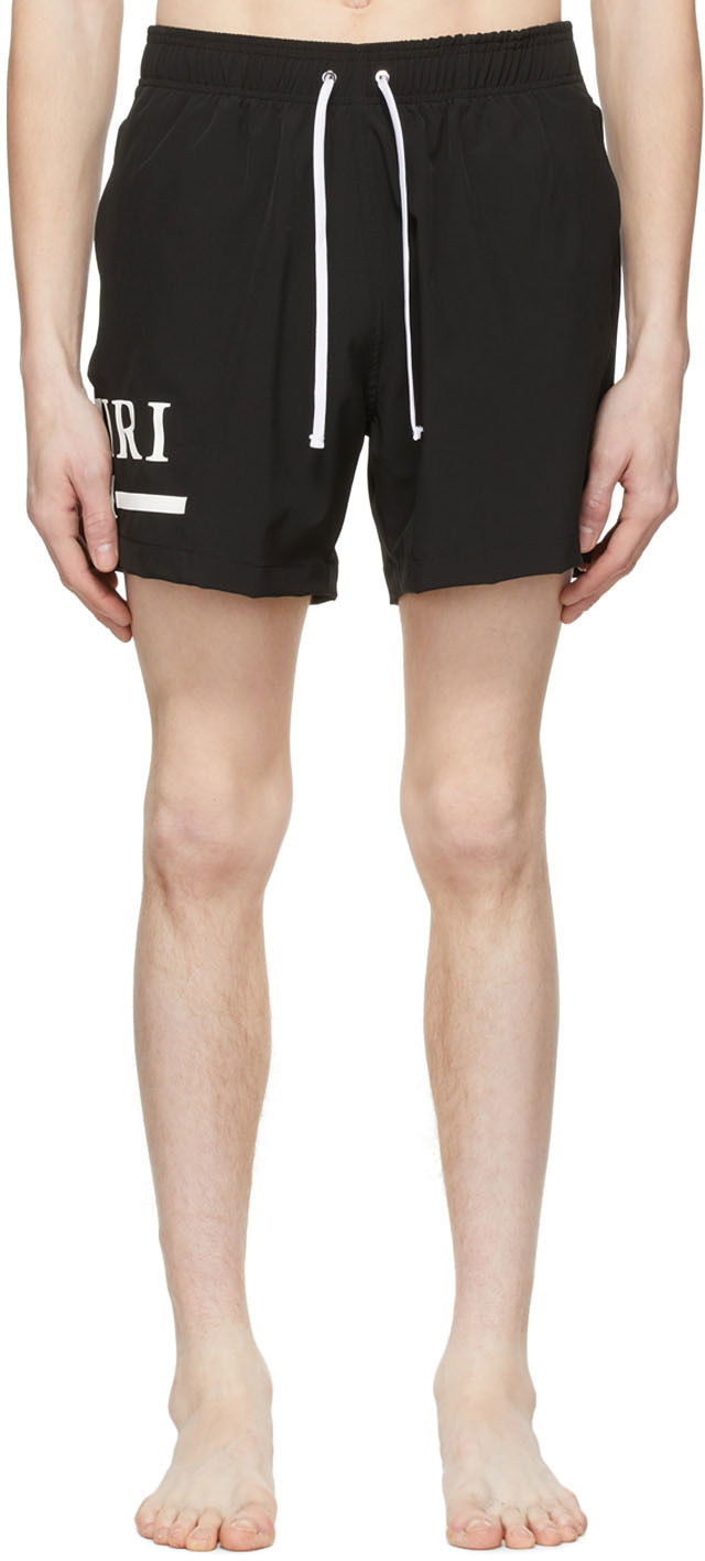 Badkläder AMIRI Polyester Swim Shorts Svart | SS22MSB004