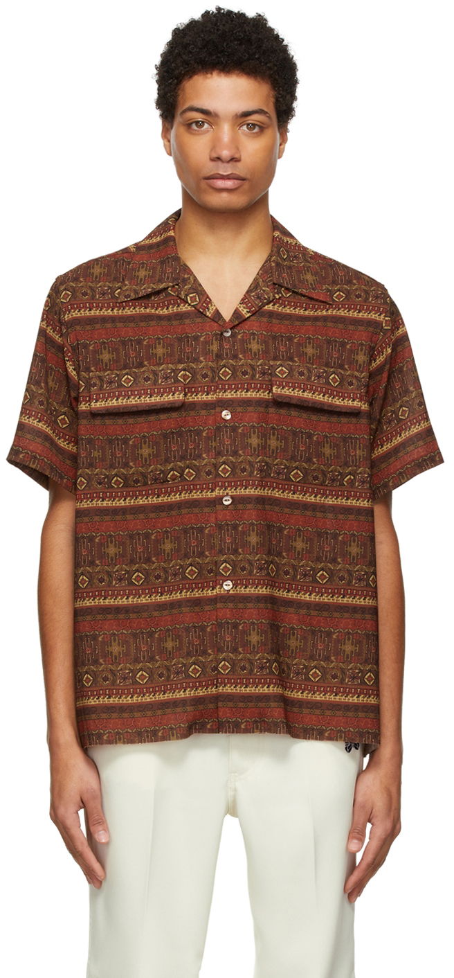 Skjorta Needles NEEDLES Classic Print Shirt Brun | KP079