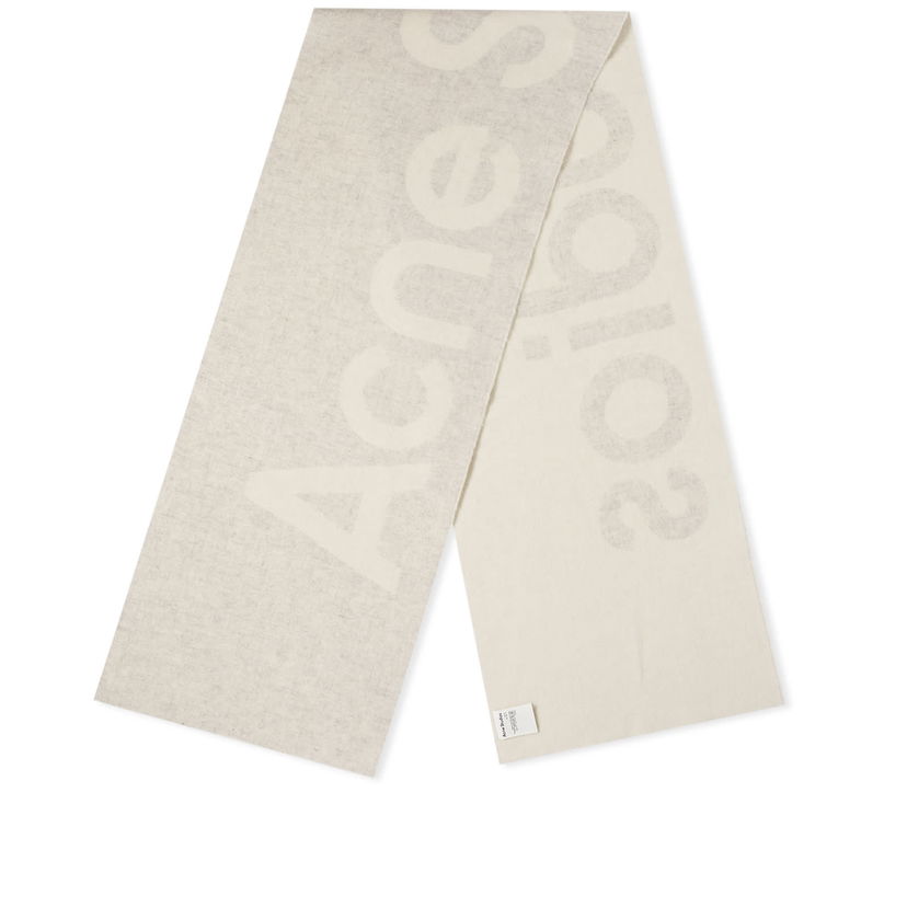 Halsduk Acne Studios Toronty Logo Contrast Recycled Scarf Grå | CA0154-DLZ