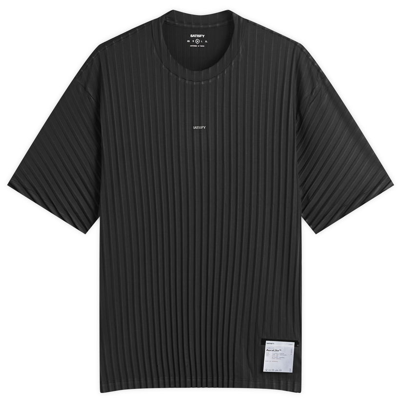 T-shirt Satisfy Auralite Pleated T-Shirt, Size Small Svart | 11043-BK-SA