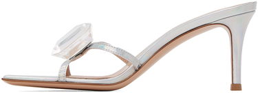 Sneakers och skor Gianvito Rossi Jaipur Rhinestone Heeled Sandals Metallisk | G16780.70RIC.MET, 2