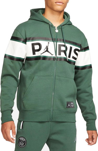 Sweatshirt Jordan Paris Saint-Germain Full-Zip Hoodie Grön | db6481-333, 0