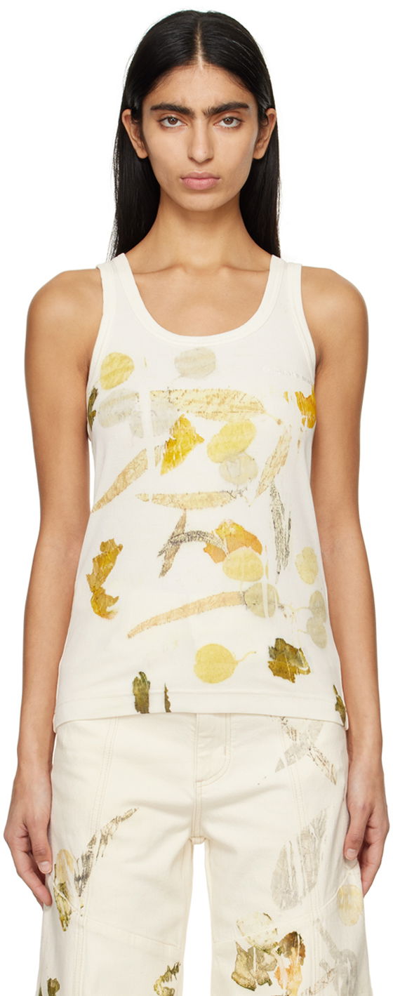 Linne Feng Chen Wang Feng Chen Wang Printed Tank Top Vit | FMS17VS05