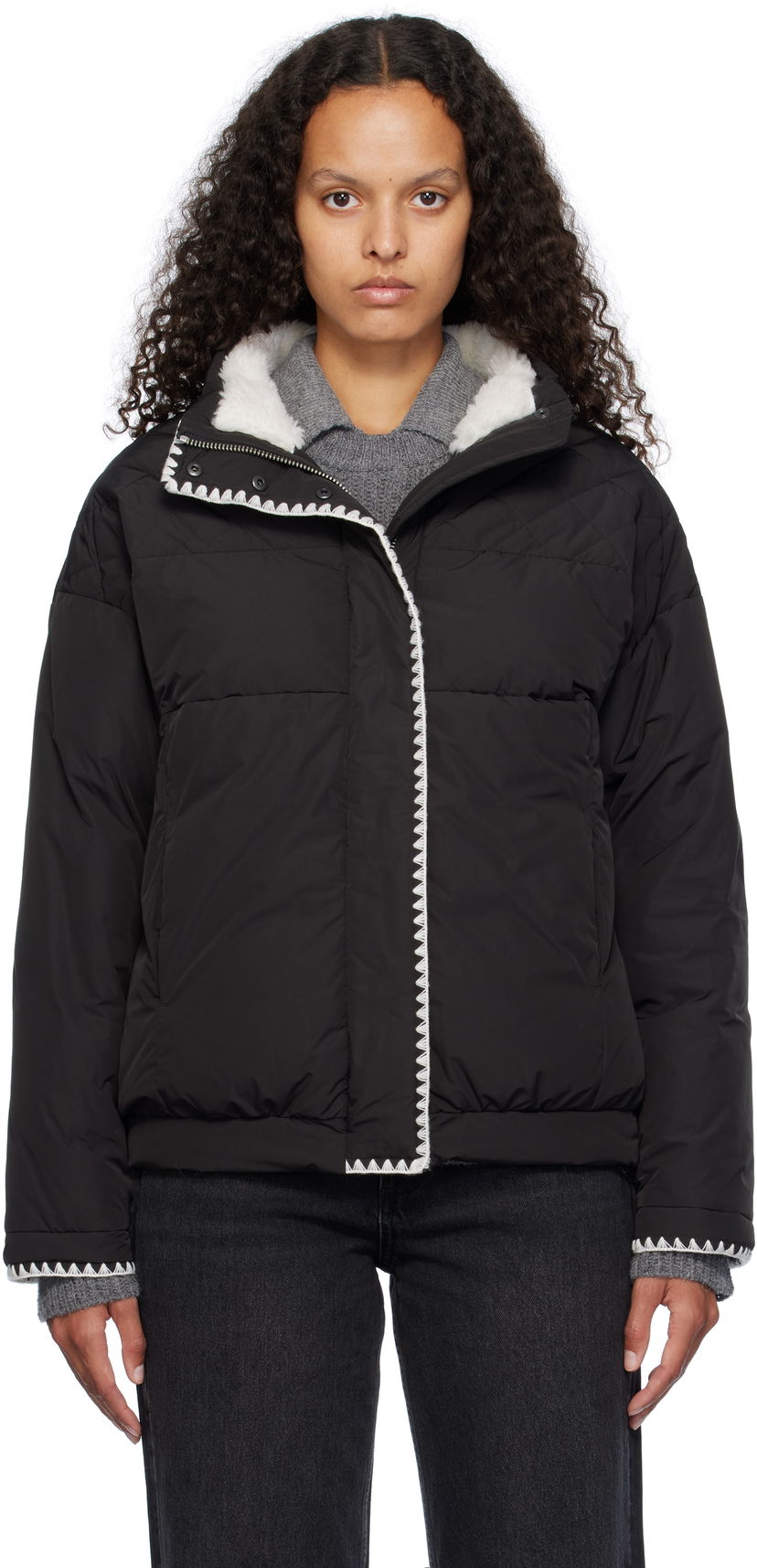 Pufferjacka rag & bone Ingrid Puffer Down Jacket Svart | WAW24F2019LO19