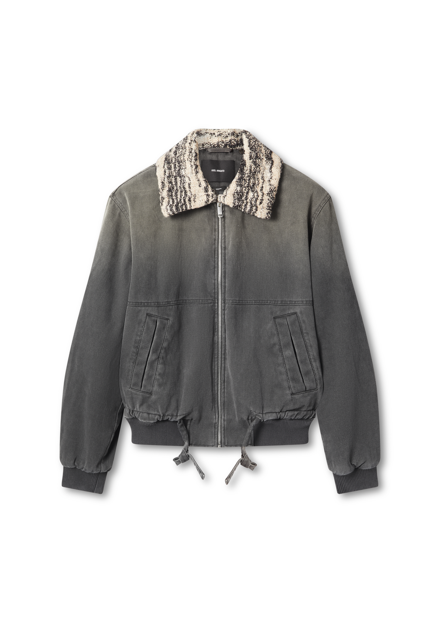 Jacka AXEL ARIGATO Denim Jacket with Faux Fur Collar Grå | A3157003, 0