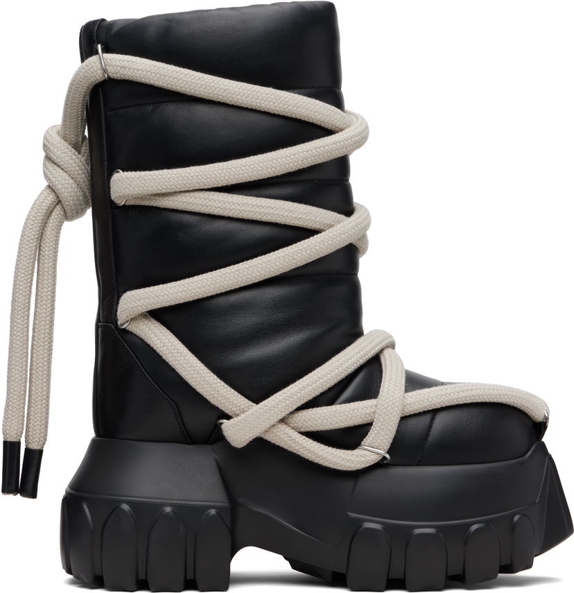 Sneakers och skor Rick Owens Rick Owens Concordians Lunar Mega Tractor Boots Svart | RU02E1862 LLPPW3