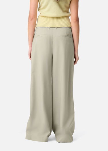Byxor AXEL ARIGATO Riley Wide-Leg Cropped Trousers Grön | A3350001, 3