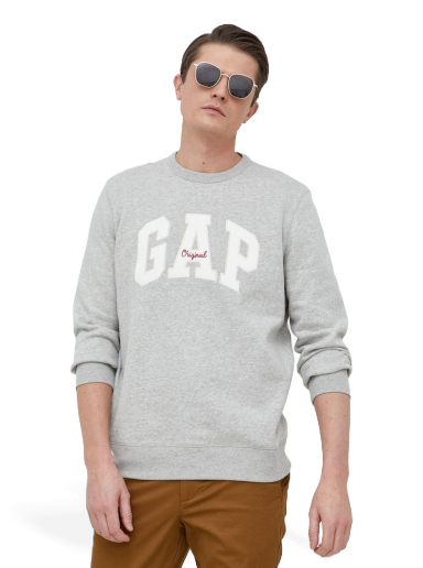 Sweatshirt GAP Logo Crewneck Grå | 852079.
