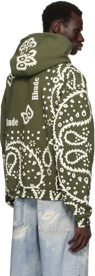 Sweatshirt Rhude Rhude Bandana Print Hoodie Grön | RHPS25HO10012, 2