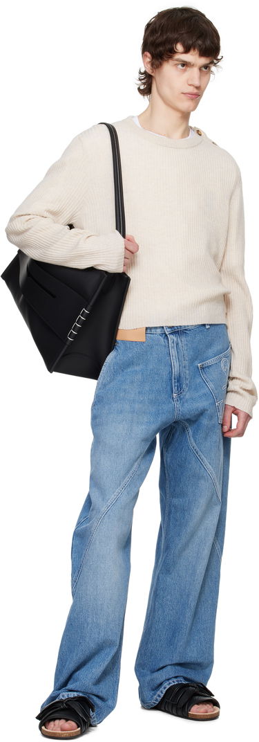 Tygpåse JW Anderson JW Anderson Large Loafer Shoulder Bag Svart | HB0717-LA0360, 3