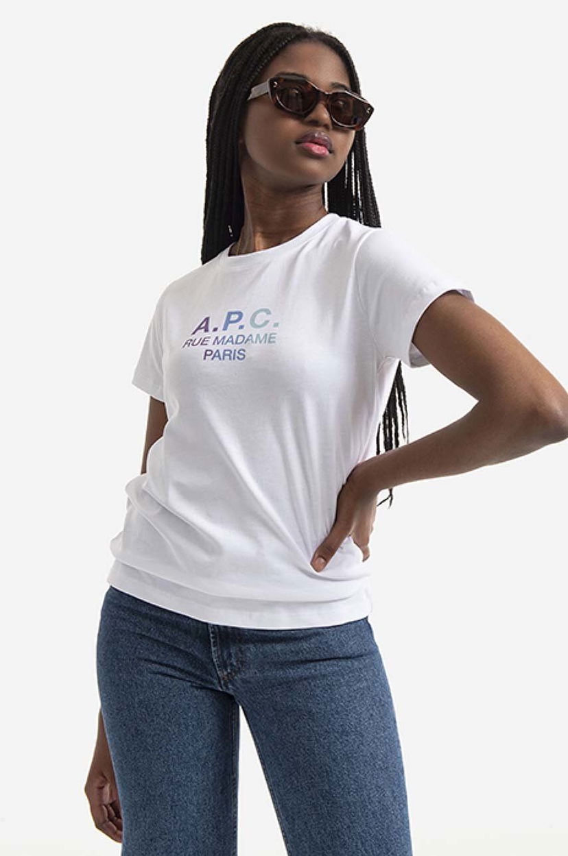 T-shirt A.P.C. T-Shirt Print Short sleeve Vit | COEAV.F26091
