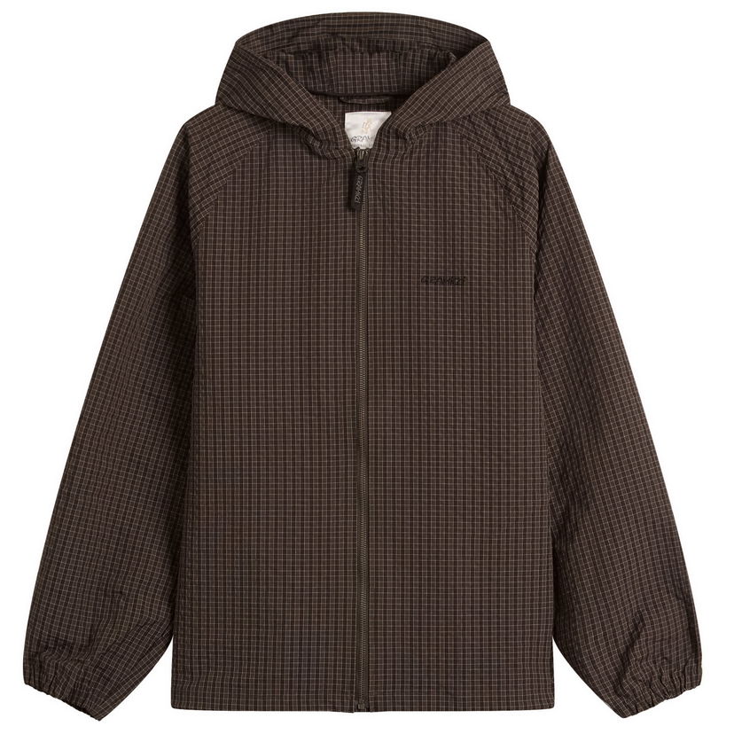 Jacka GRAMICCI Northside Plaid Hooded Jacket Brun | G5FM-J009-DBN