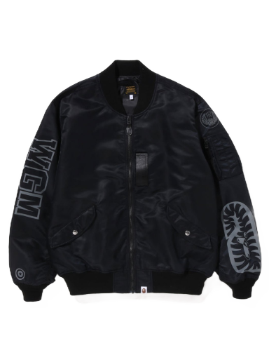 Jacka BAPE Shark Loose Fit MA-1 Jacket Svart | 1J20-141-001