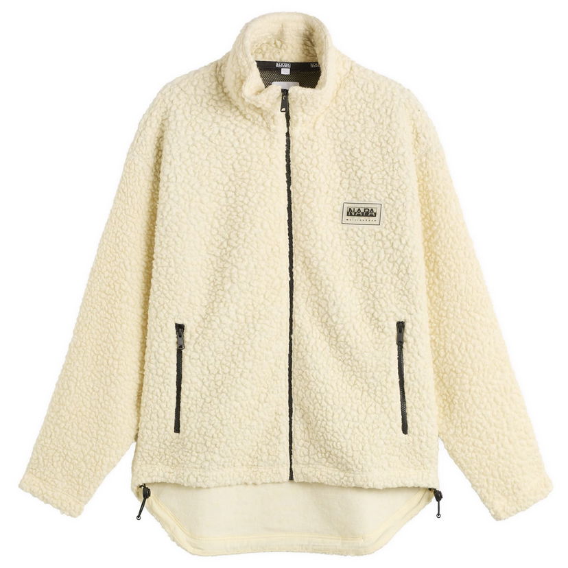 Jacka Napapijri Martine Rose Logo Fleece Jacket Beige | NP0A4IG7-N1A