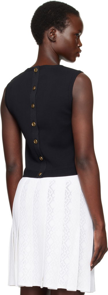 Linne Givenchy Sleeveless V-Neck Vest Svart | BW90TL4ZPG001, 2
