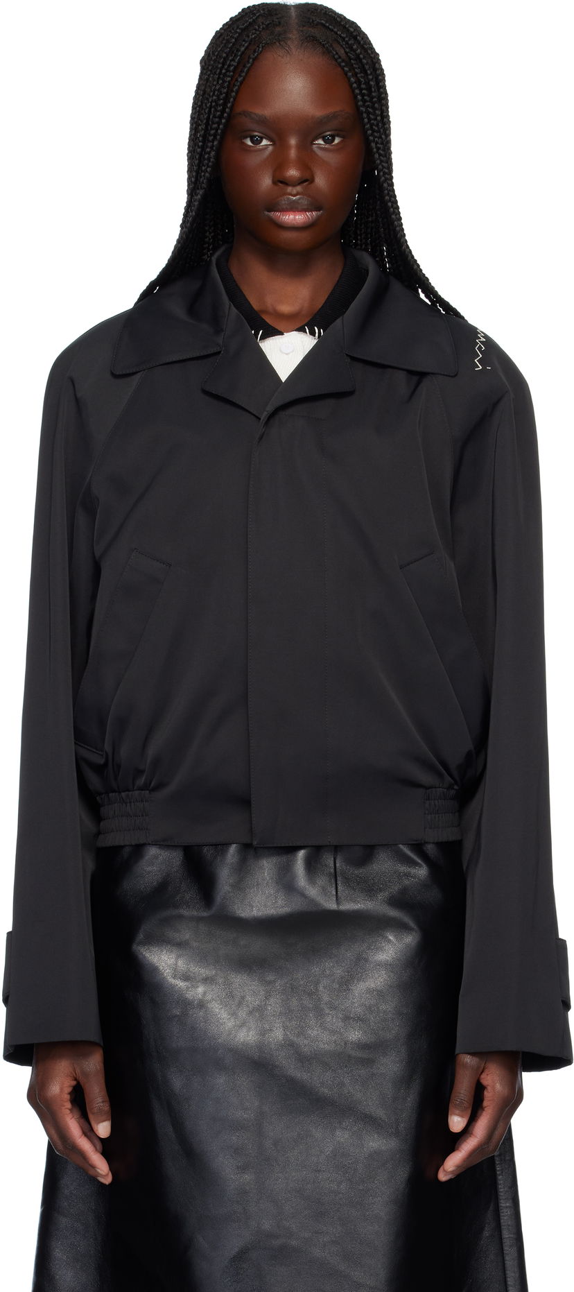 Vindjacka Marni Marni Water Repellent Cropped Jacket Svart | JKMA0357SU UTP789
