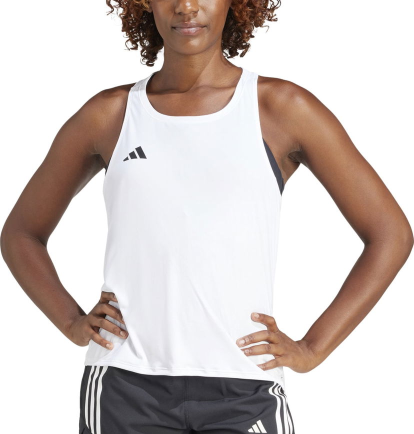Linne adidas Performance Adizero Tank Top Vit | in1181