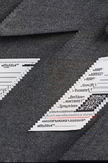 Jacka Maison MIHARA YASUHIRO Maison MIHARA YASUHIRO TRIPLE LAYERED Hooded Blazer Grå | J15JK131, 4